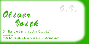 oliver voith business card